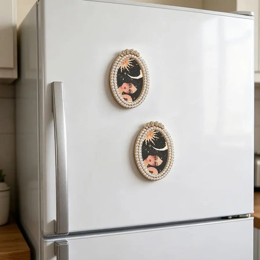 Metal Pearl Refrigerator Magnet, Creative Compact Mini Decorative Magnet, Perfect for Home and Festival Decoration, Great Holiday Gift, Cute Fridge Magnets, Magnetic Refrigerator Magnets