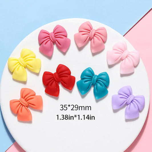 20/50/100pcs Colour Bowknot Magnets - Decorative Refrigerator, Fridge Magnet, Cute Magnets For Fridge & Whiteboard Accessories for Kitchen, Office, Home Decor - Durable Resin Material - Ideal Holiday Gifts, Magnetic Bow Tie Decorations