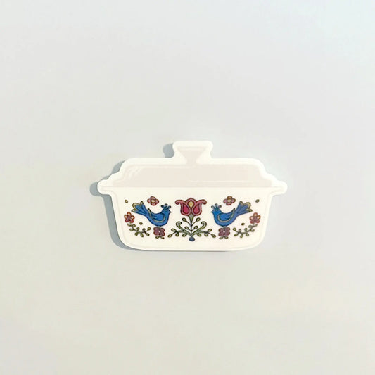 Country Festival Corningware Fridge Magnets, 70s Retro Kitchen, Corning Ware Casserole, Pyrex Magnets, Blue Birds