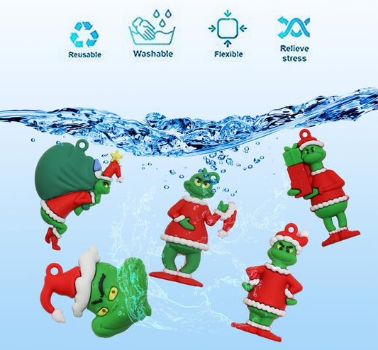 48Pcs Mini Christmas Collectible Dolls Figurines,Christmas Tree Hanging Ornament Gifts for Xmas Goodie Bag Stuffers Winter New Year Holiday Party Favors Decorations