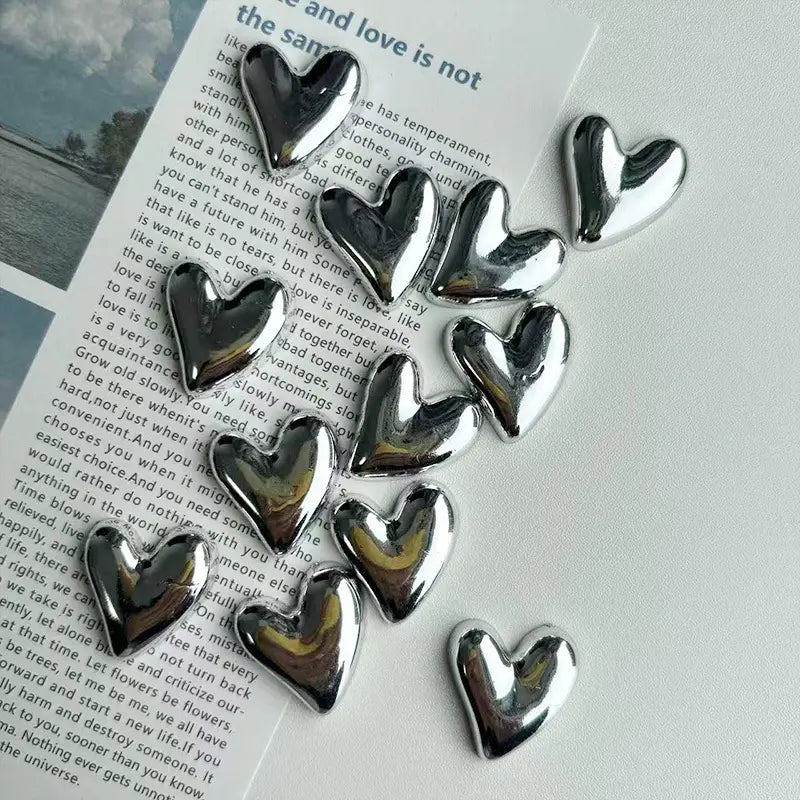 12 pcs Refrigerator Magnet, Refrigerator Golden Magnet, Little Love Cute Decoration Magnet Set, Heart Magnet, Used For Home Kitchen Office Whiteboard Decoration, Refrigerator Kitchen Magnet, Valentine's Day gift, Send Friends Gifts To Loved Ones