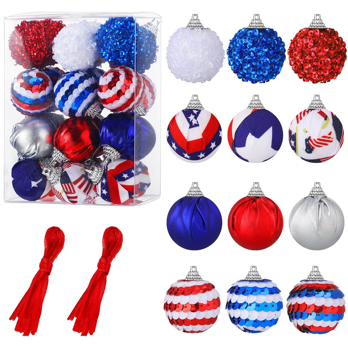 Honoson 24 Pcs Halloween Mini Ball Ornaments for Tree 1.2" Hanging Decor
