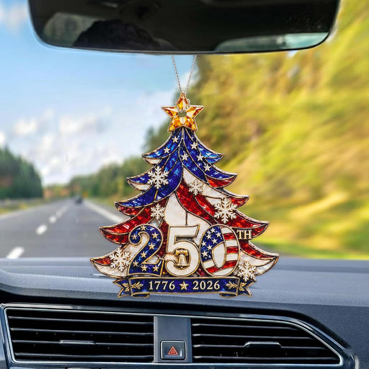 Christmas Decorations - Christmas Ornaments - 250 Anniversary USA Merchandise - Christmas Ornament 2026 - Stocking Stuffers - Gifts for Family Coworker car Hanging Accessories