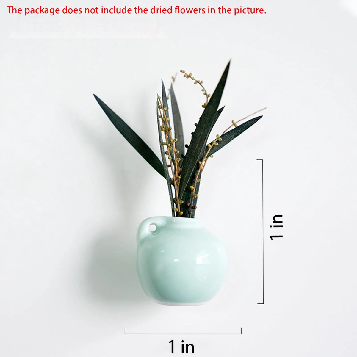 8PCS Whimsical Lightweight 3D Ceramic Flower Vase Magnets - Magnetic Decorative Fridge Magnets, Tiny Mini Bud Vases for Refrigerator Decorating & Fridge Display