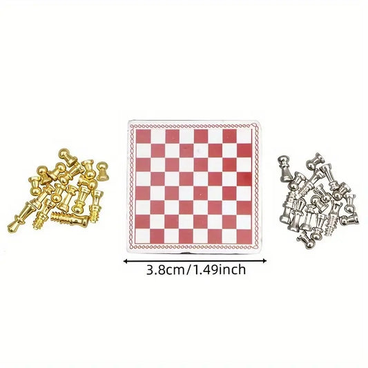 Miniature Chess Set Decorations, DIY Photography Props, Seasonal Home Decor, Creative Home Decor, Perfect Gift Collection, Detailed Craftsmanship, Heavy Metal Collectible Figurines, Figurines for collectors, Decorative Home Ornament
