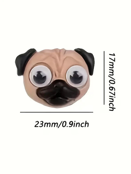 5pcs Cute Pug Dog Refrigerator Magnets, Refrigerator Magnets Set - Cute Magnets for Fridge - Mini Decorative Kitchen and Office Whiteboard Magnets for Home Decor - Perfect Mother's Day Gift
