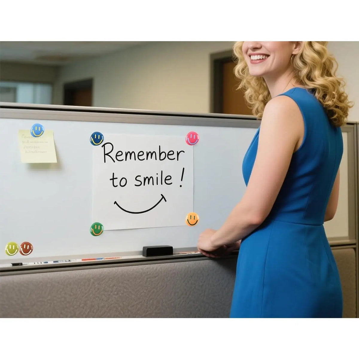 X-RM10 12Pcs Irregular Geometric Resin Fridge Magnets - Cute Smiley Face, 3mm Small Size Fridge Door Decor for Whiteboard, Locker - Home Kitchen Back to School Work Gift Supplies