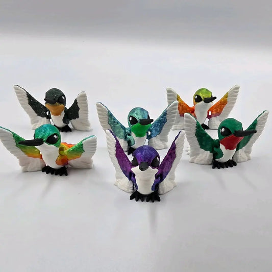 Hummingbirds - Realistic 3D Printed Articulating Mini Fidget Animals