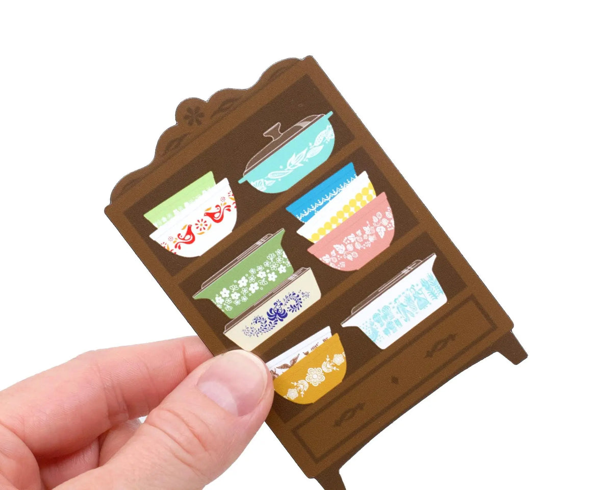 Retro Kitchen Hutch Refrigerator Magnet Vinyl Waterproof Home Decor Decoration for Kitchen Decor