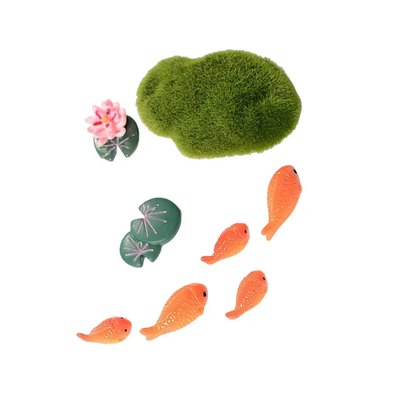 8-Piece Creative 3D Lotus Pond Koi Fish Magnetic Stickers, Fun Kitchen Accessories, Decorative Fridge Magnets, Refrigerator Decor, Office Bulletin Board Decor Items, Refrigerator Magnets Set