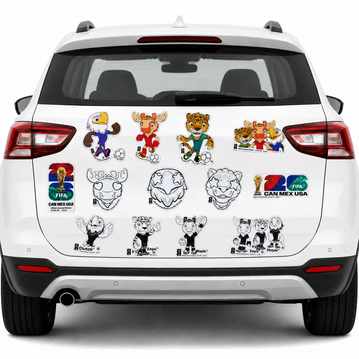 FIFA Mascot Glow in the Dark Magnetic Stickers Fridge Magnets Set - Sports Themed Magnetic Item for Metal Surfaces, Mailboxes, Soccer Fan Home Decor Collectible