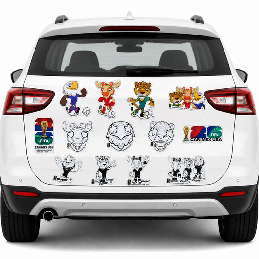 FIFA Mascot Glow in the Dark Magnetic Stickers Fridge Magnets Set - Sports Themed Magnetic Item for Metal Surfaces, Mailboxes, Soccer Fan Home Decor Collectible