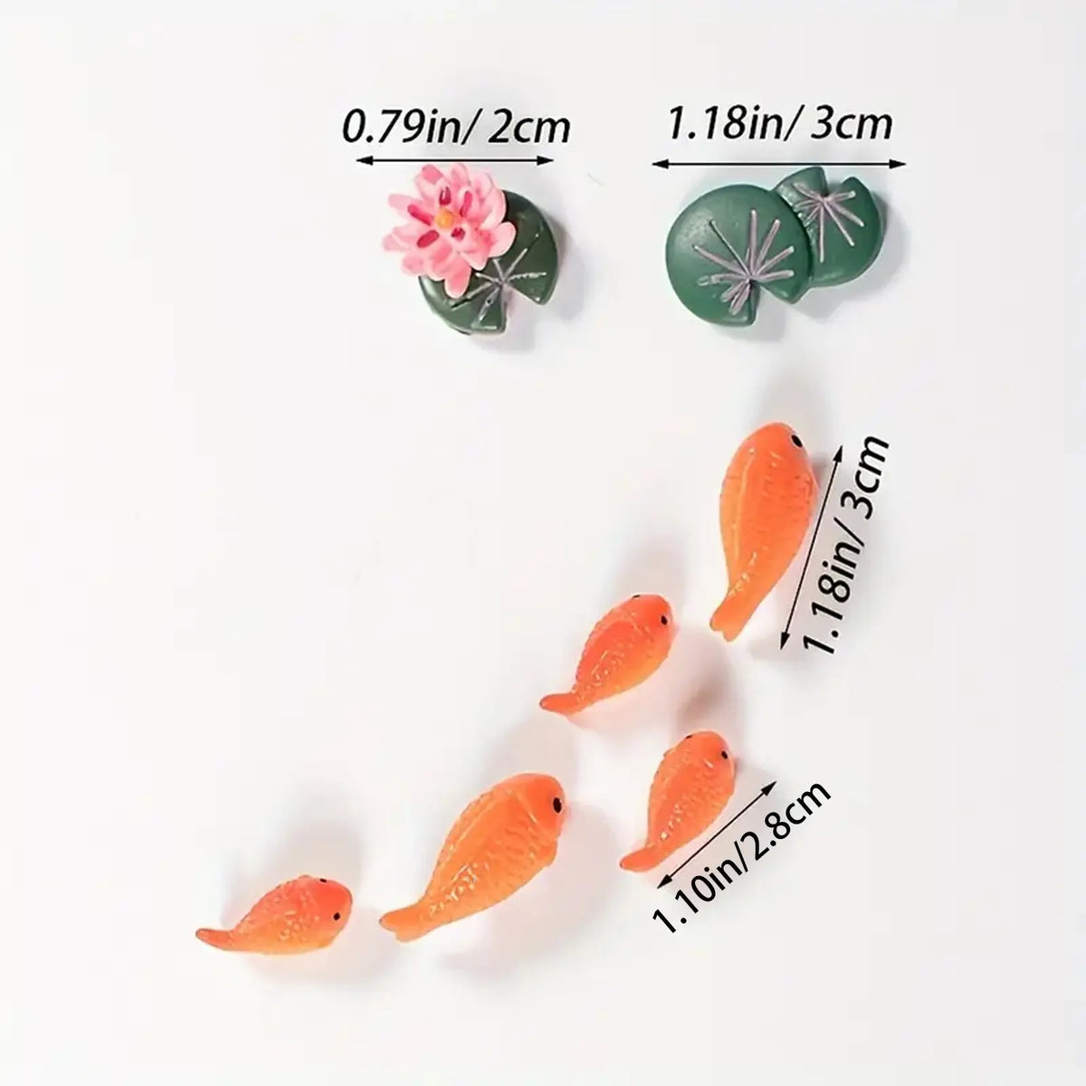 8-Piece Creative 3D Lotus Pond Koi Fish Magnetic Stickers, Fun Kitchen Accessories, Decorative Fridge Magnets, Refrigerator Decor, Office Bulletin Board Decor Items, Refrigerator Magnets Set