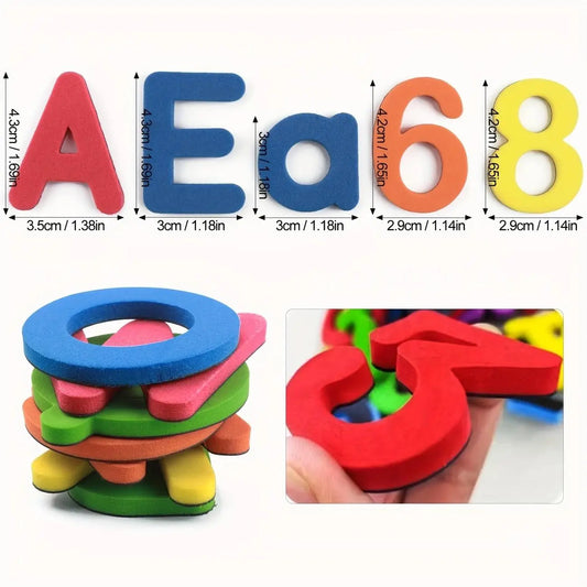 Magnetic Alphabet & Number & Symbols Set, 50pcs/set Random Color Magnetic Fridge Magnet, Home Decor for Kitchen Classroom Dining Room, Refrigerator Magnets Letters Magnets