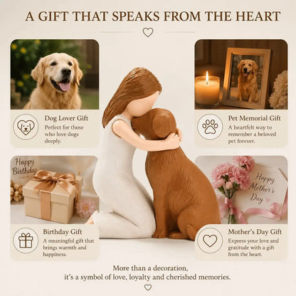 Dog Memorial Angel Figurine Handcrafted Resin Statue for Pet Remembrance Heartfelt Tribute Gift for Dog Lovers Desktop Home Decor Keepsake with Hand Painted Details