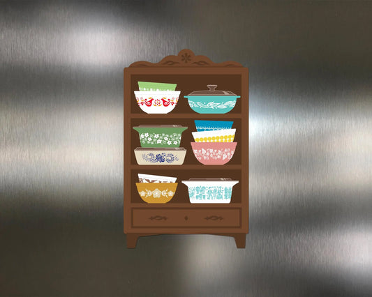 Retro Kitchen Hutch Refrigerator Magnet Vinyl Waterproof Home Decor Decoration for Kitchen Decor