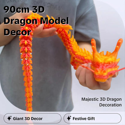 3D Printed Dragon Model, 1 Count Creative Desktop Decoration, Dragon Model Ornament, 3d printed fidget toys,Office Desktop Decoration, Perfect Holiday Gift Christmas,Decorations - Small ornaments and statues - Sculptures,sohochic