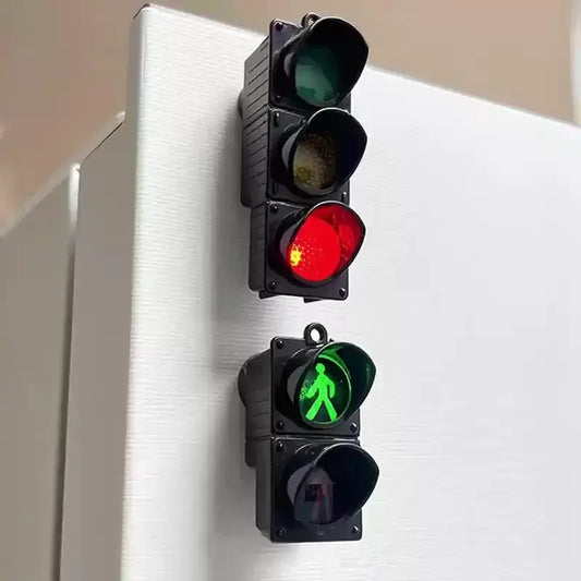 Magnetic Traffic Light Fridge Magnets - Plain Nylon Blend Pedestrian Toy Light, Creative Design, Strong Magnetic Hold, Sun Protective Sports & Outdoor Accessory, Magnets for Fridge