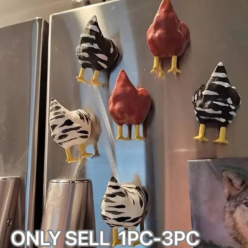 Chicken Butt Design Fridge Magnet, 1/3 Counts Creative Art Design Magnetic Sticker, Magnetic Item, Strong Magnet for Kitchen, Whiteboard, Storage Cabinet, Refrigerator, Decoration Higher End Fridge Magnets