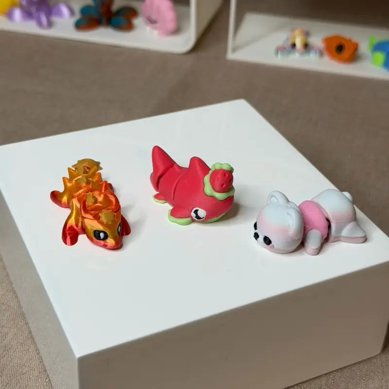 Micro Mini 3D Printed Figurines, Collectible Figure Decor, Stress Relief Classic & Novelty Toy for Hobby Enthusiasts, Figurines Decor