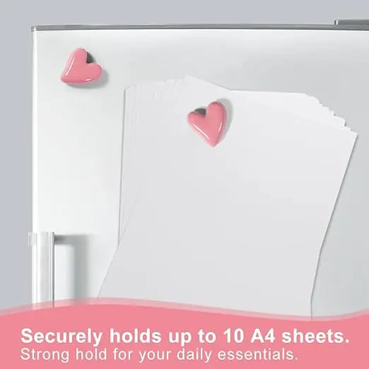 22Pcs Fridge Magnets,Cute Love Heart Decorative Magnets, Refrigerator Magnets for Whiteboard Cabinet Locker,Strong Holding Power,Pink