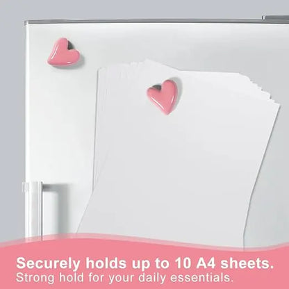 22Pcs Fridge Magnets,Cute Love Heart Decorative Magnets, Refrigerator Magnets for Whiteboard Cabinet Locker,Strong Holding Power,Pink