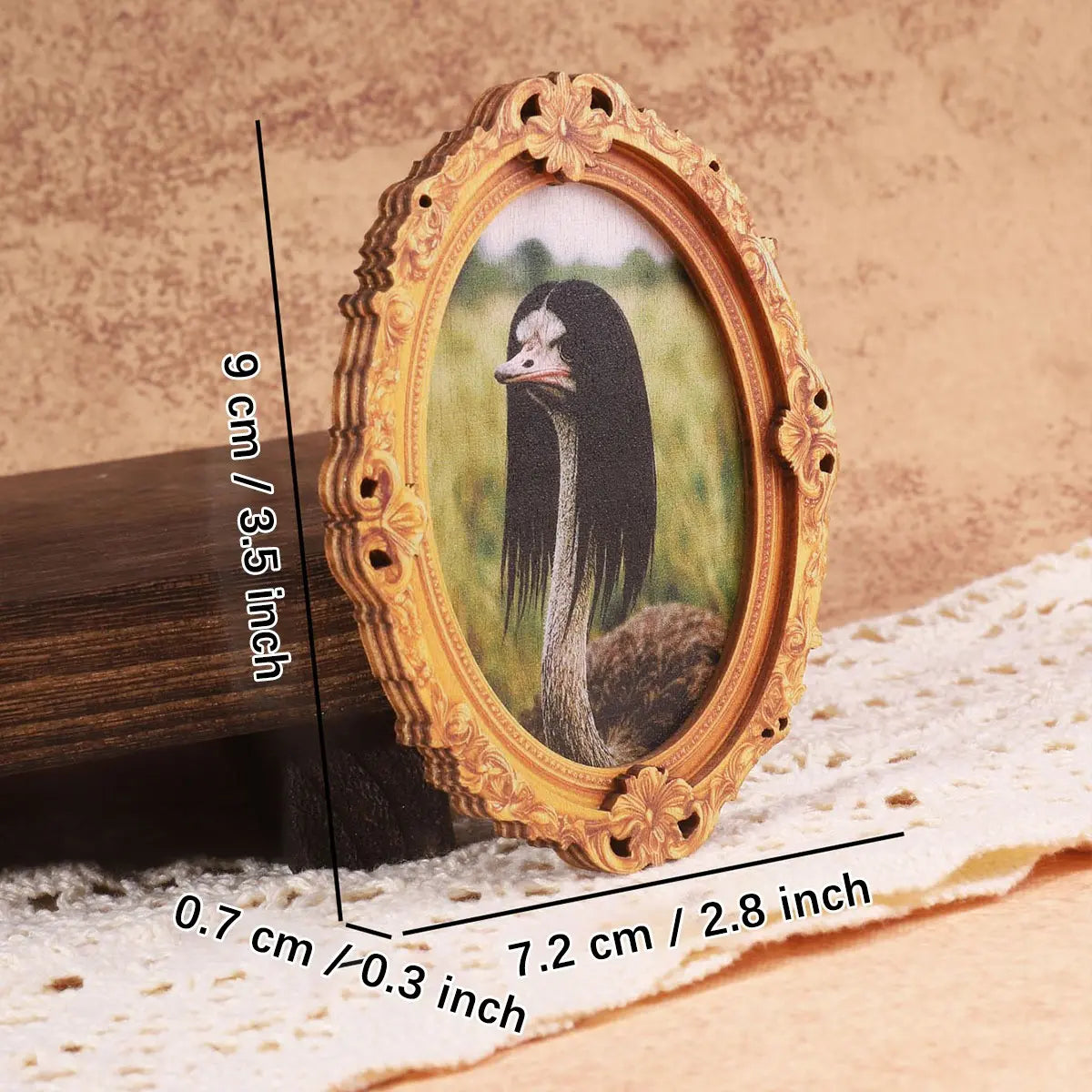 1PC Fun Animal Fridge Magnet, Oval Picture Frame Refrigerator Magnet, Photo Magnets, Decorative Fridge Magnets, Perfect Home Decor Gift for Living Room, Study, Bedroom, Magnetic Item