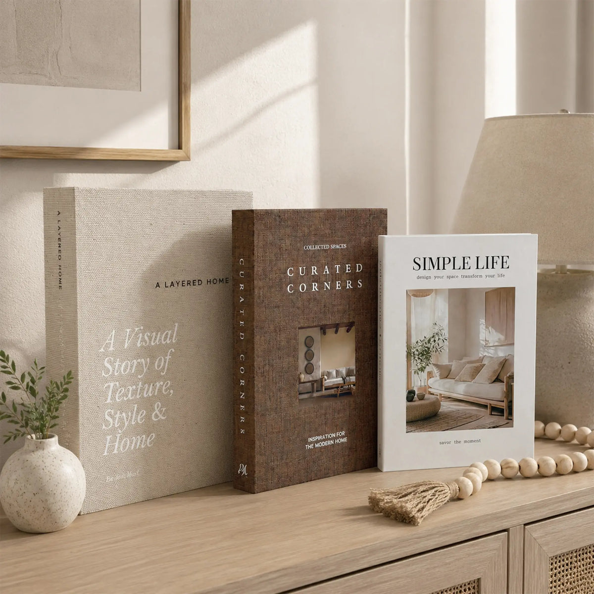 3-Piece Modern Fake Book Decor Set, Decorative Ornaments for Living Room, Perfect for Coffee Table, Bedside Table and Shelf, Home Photo Props, Festive Decoration
