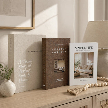 3-Piece Modern Fake Book Decor Set, Decorative Ornaments for Living Room, Perfect for Coffee Table, Bedside Table and Shelf, Home Photo Props, Festive Decoration