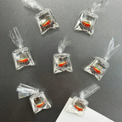 7-Piece Mini Water Bag Fish Magnet Set, Cartoon Ocean Tropical Fish Decor, Kitchen Office Whiteboard Organizer, Party Souvenir, Decorative Fridge Magnets, Cute Magnets For Fridge