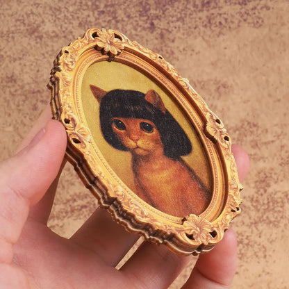 Funny Magnets - 3.2 Inches Resin Frame Emo Bob Haircut Antique Donkey Mini Art, Full Mag Back Quirky Home Decor Supplies, Oddities Gag Gift for Coworker, Emo Culture Themed Sohochic Item