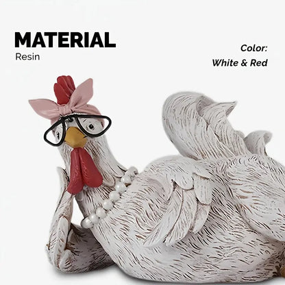 Fun Rooster Resin Statue - Durable Geometric Animal Figurines, Compact Size Fits Desks and Shelves, Playful Home Vibe Desk Trinkets, Creative Home Tabletop Decor, Thanksgiving-Valentines Day Friend Gift