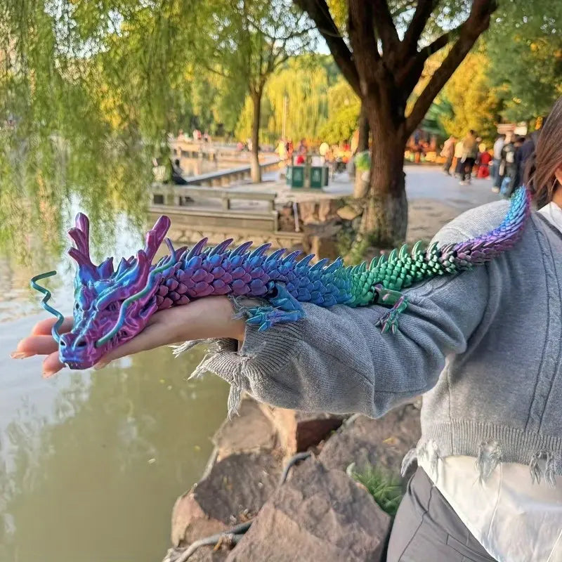 3D Printed Dragon Model, 1 Count Creative Desktop Decoration, Dragon Model Ornament, 3d printed fidget toys,Office Desktop Decoration, Perfect Holiday Gift Christmas,Decorations - Small ornaments and statues - Sculptures,sohochic