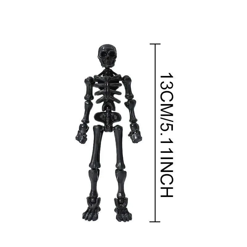 Poseable Skeleton Action Figure DIY Kit - Articulated Stop Motion Prop, Halloween Desktop Decoration, Adult Collectible Home Decor Statue, Room Decor, Ornaments