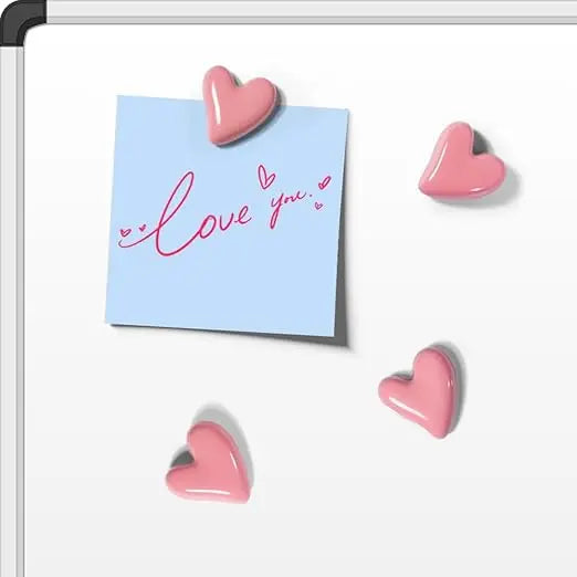 22Pcs Fridge Magnets,Cute Love Heart Decorative Magnets, Refrigerator Magnets for Whiteboard Cabinet Locker,Strong Holding Power,Pink