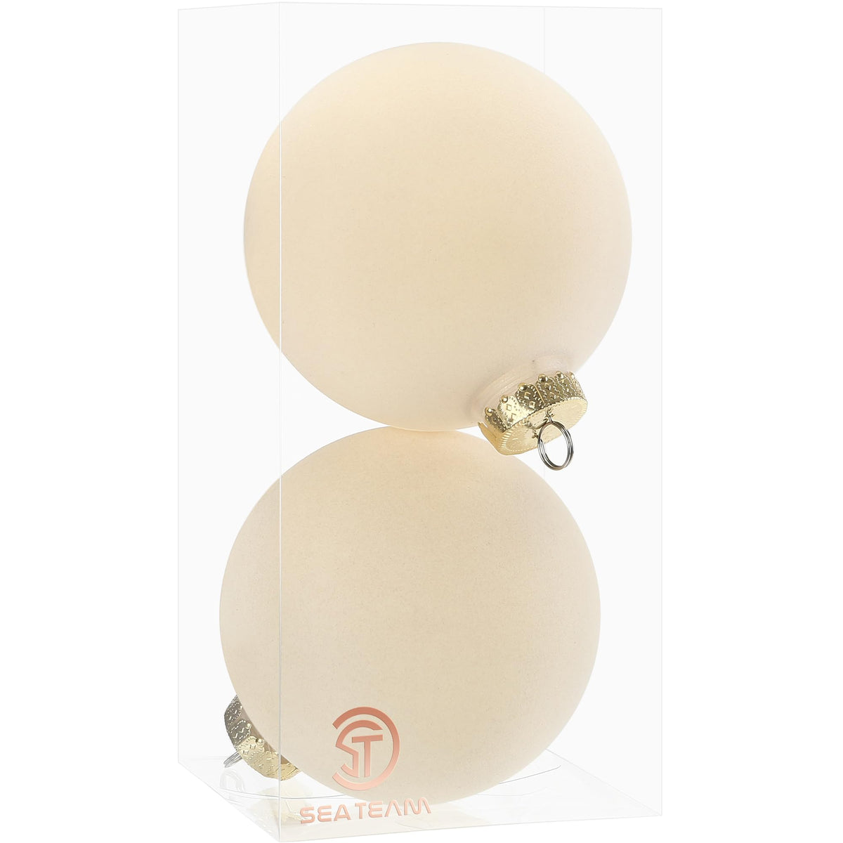Sea Team 25-Pack Flocked Velvet Christmas Ball Ornaments, Prairie Fall