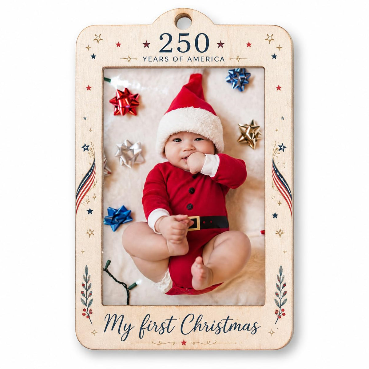 Christmas Decorations - Christmas Ornaments - 250 Anniversary USA Merchandise - Christmas Ornament 2026 - Stocking Stuffers - Gifts for Family Coworker car Hanging Accessories