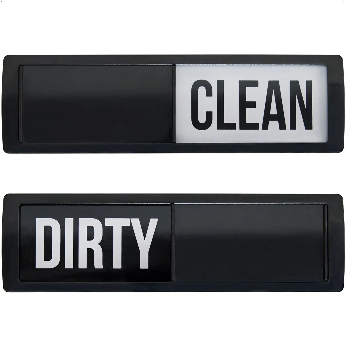 GORILLA GRIP Strong Dishwasher Magnet Clean Dirty Sign, Large Letters for Easy Read, Optional Adhesive Sticker for Non-Magnet Surfaces, Non-Scratch Sliding Dish Washer Magnets