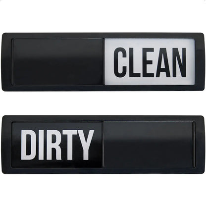 GORILLA GRIP Strong Dishwasher Magnet Clean Dirty Sign, Large Letters for Easy Read, Optional Adhesive Sticker for Non-Magnet Surfaces, Non-Scratch Sliding Dish Washer Magnets