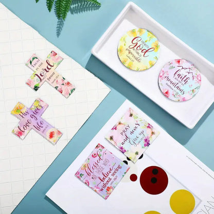 15 Pcs Inspirational Refrigerator Magnets with Bible Verses Inspirational Faithful Locker Inspired Fridge Magnet Set Christian Motivational Flower Magnets Refrigerator Decorating Magnet