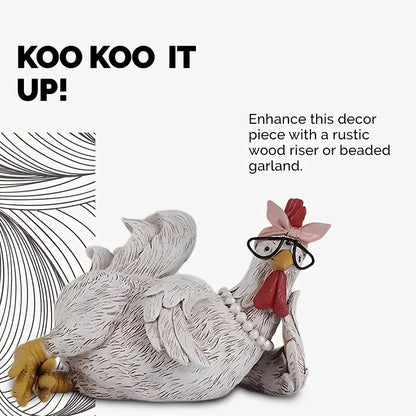 Fun Rooster Resin Statue - Durable Geometric Animal Figurines, Compact Size Fits Desks and Shelves, Playful Home Vibe Desk Trinkets, Creative Home Tabletop Decor, Thanksgiving-Valentines Day Friend Gift
