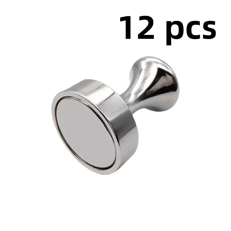 Strong Magnet, Thumbtack Magnet, Refrigerator Magnet, Brushed Nickel Magnets, Ideal for Whiteboards, Refrigerators, Kitchens, Offices, Schools-MM1
