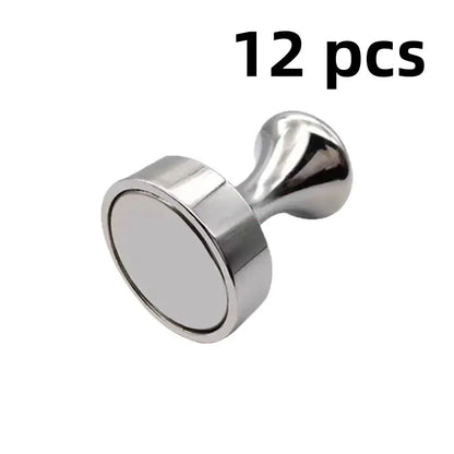 Strong Magnet, Thumbtack Magnet, Refrigerator Magnet, Brushed Nickel Magnets, Ideal for Whiteboards, Refrigerators, Kitchens, Offices, Schools-MM1