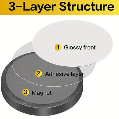 Self-Adhesive Round Magnets, Circle Magnets, Sticky Magnets, Stick on Magnets, Flexible Magnetic Stickers for Photos & Office Use, Whiteboard & Blackboard Magnets, Multiple Sizes Available, Magnetic Item