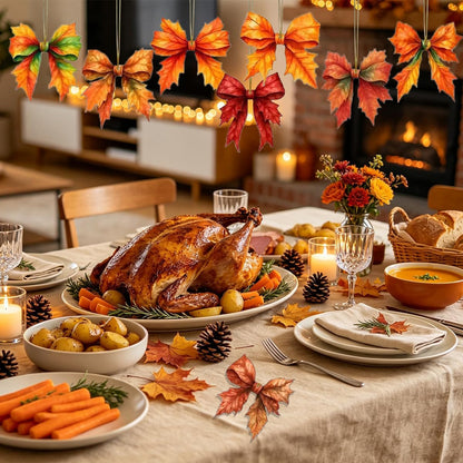 16Pcs Fall Decorations Hanging Ornaments Wooden Thanksgiving Ornaments