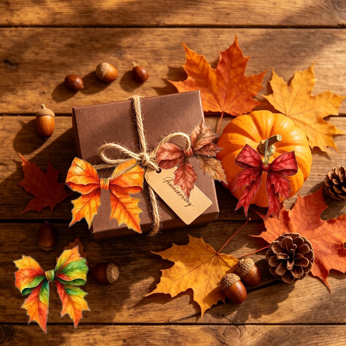 16Pcs Fall Decorations Hanging Ornaments Wooden Thanksgiving Ornaments
