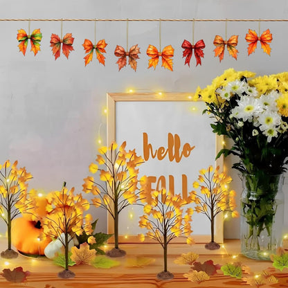 16Pcs Fall Decorations Hanging Ornaments Wooden Thanksgiving Ornaments