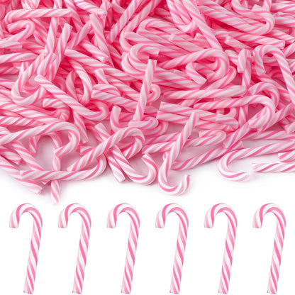 80Pcs Fake Mini Candy Canes for Christmas Crafts