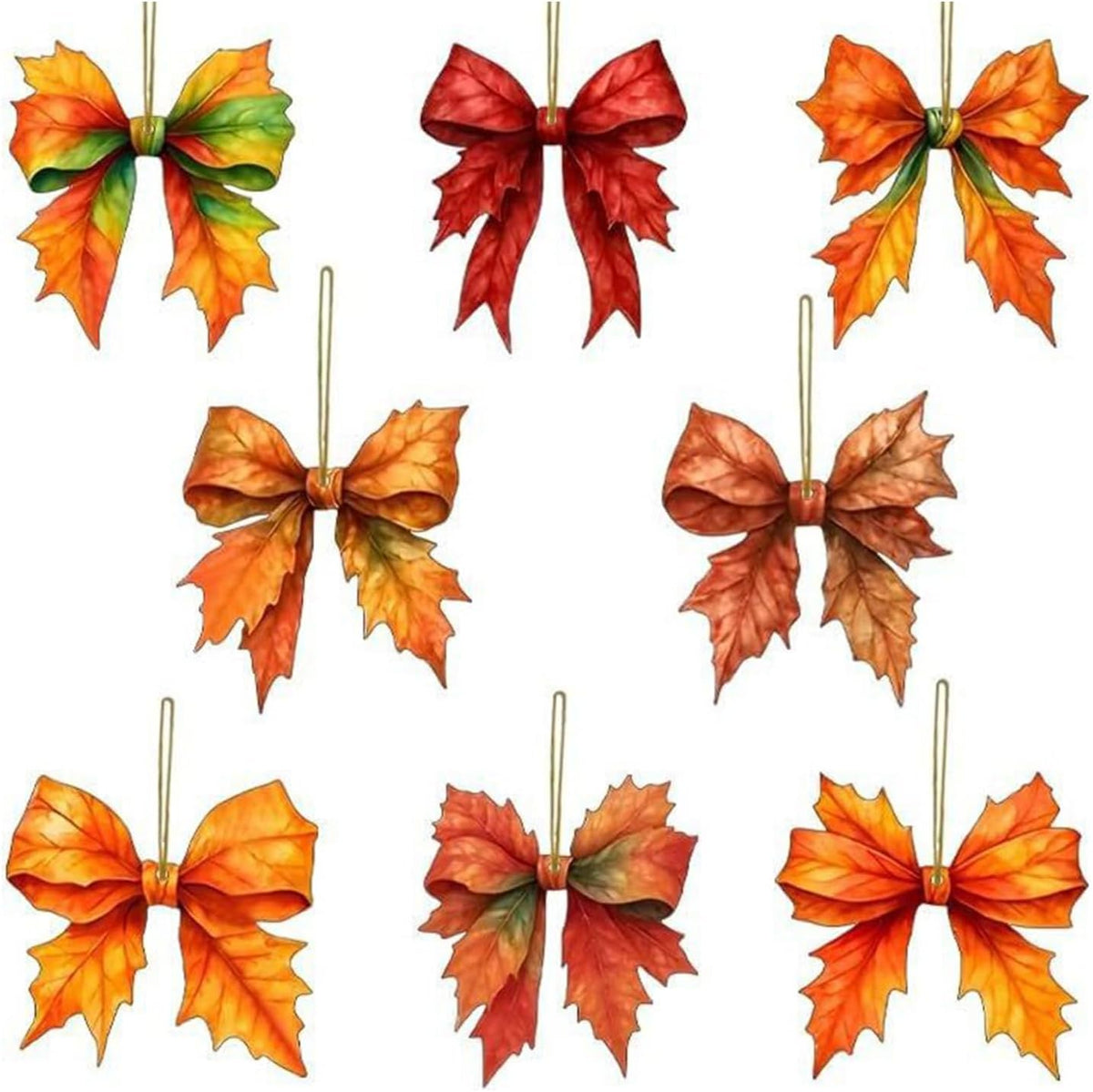 16Pcs Fall Decorations Hanging Ornaments Wooden Thanksgiving Ornaments