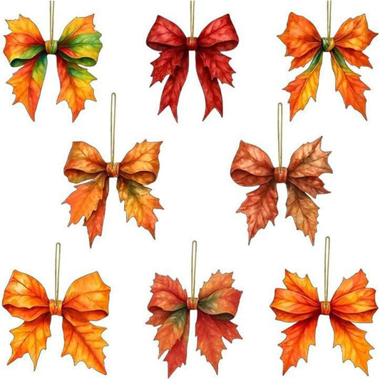 16Pcs Fall Decorations Hanging Ornaments Wooden Thanksgiving Ornaments